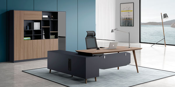 福瑪仕辦公家具|簡悅系列經理臺文件柜組合展示